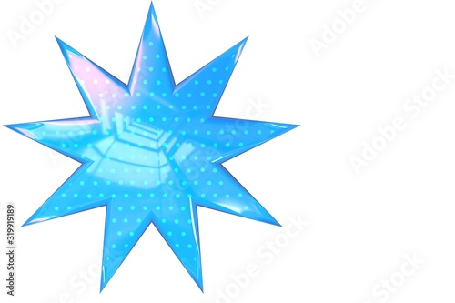 Star on a plane color background