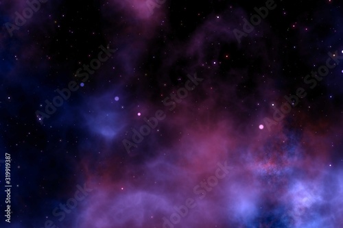 Background with multiple colored space nebula design