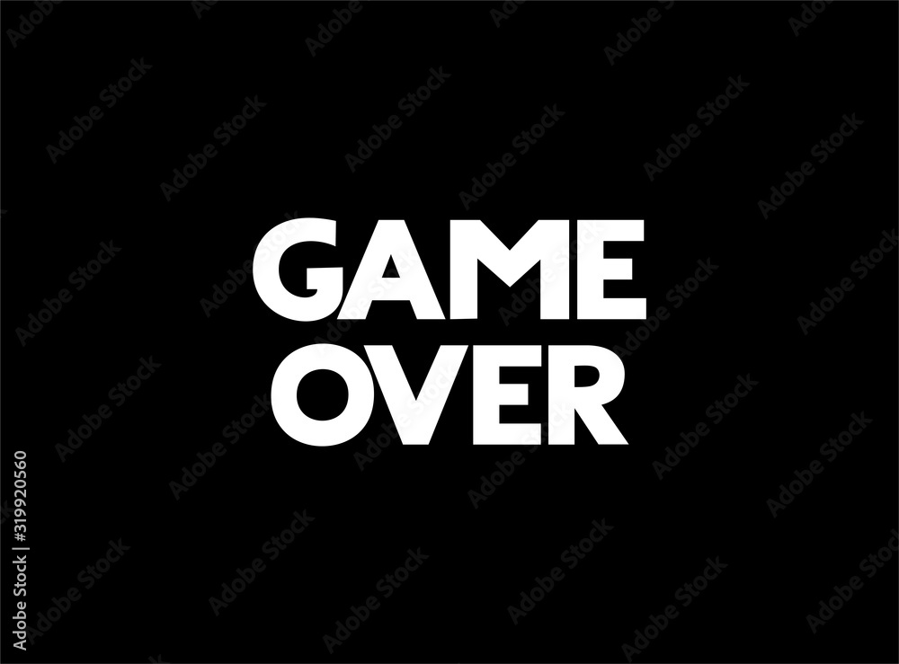 Design of game over message