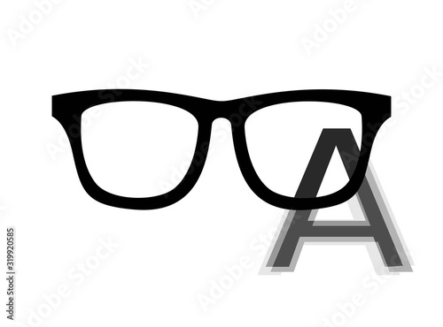 Creative design of astigmatism icon