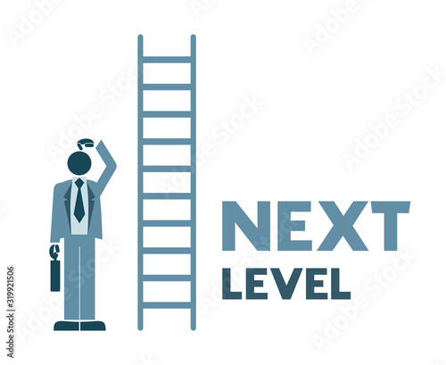 Next level and stairs message
