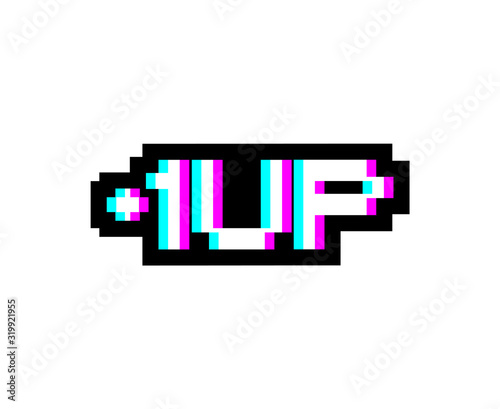 Creative design of 1Up icon