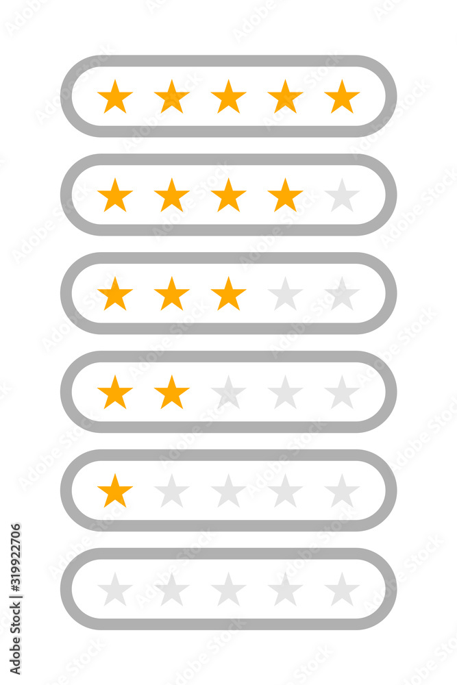 five stars rating symbol five stars rating symbol