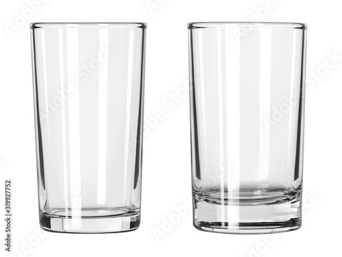 Black and white glass on white background.