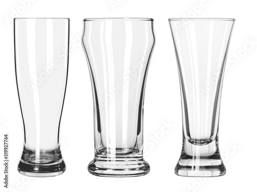 Black and white glass on white background.