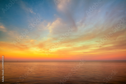 sunset over the sea © Like