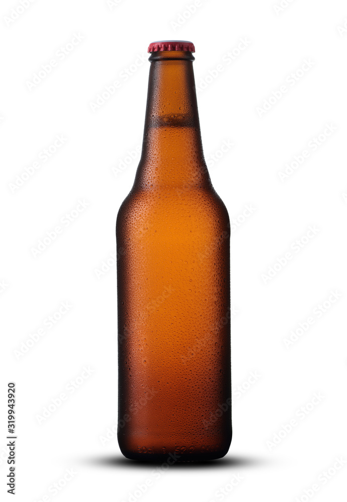 brown bottle with beer