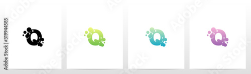 Soap Bubble On Letter Logo Design Q