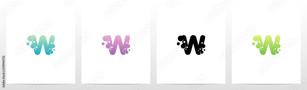 Soap Bubble On Letter Logo Design W