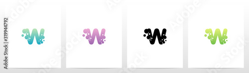 Soap Bubble On Letter Logo Design W