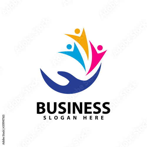 Adoption and community logo template vector icon