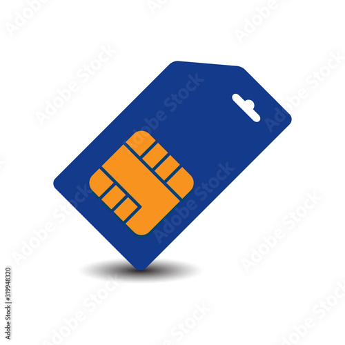 creative flat mode phone sim card logo icon vector illustration