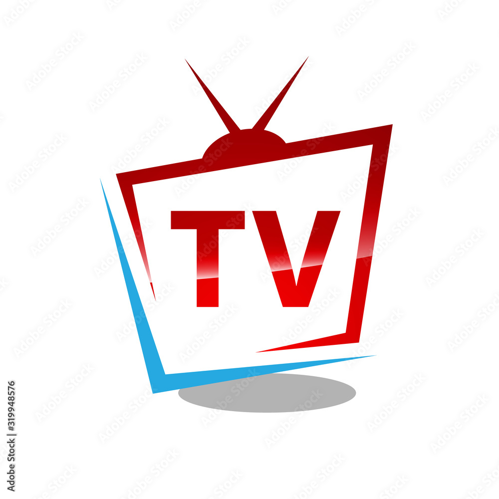 abstract monitor tv logo design vector graphic design illustration