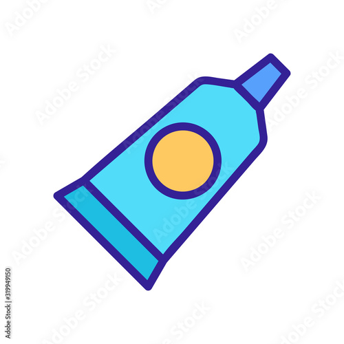 toothpaste icon vector. A thin line sign. Isolated contour symbol illustration