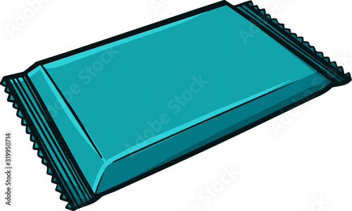 Cute and funny green blue chocolate wrap packaging