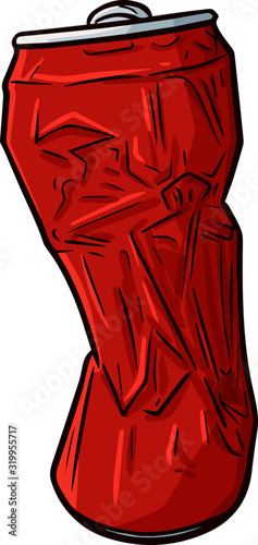 Funny and cute red drink can get broken