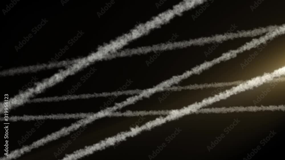 Missile meteor explosion smoke trail Missile meteor explosion smoke trail