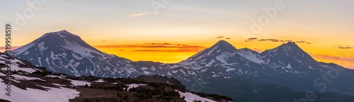 Three Sisters Mountains Panorama - Central Oregon - Bend Oregon