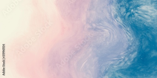Abstract watercolor colorful pastel paint background by blue purple pink colors with liquid fluid texture for background, banner