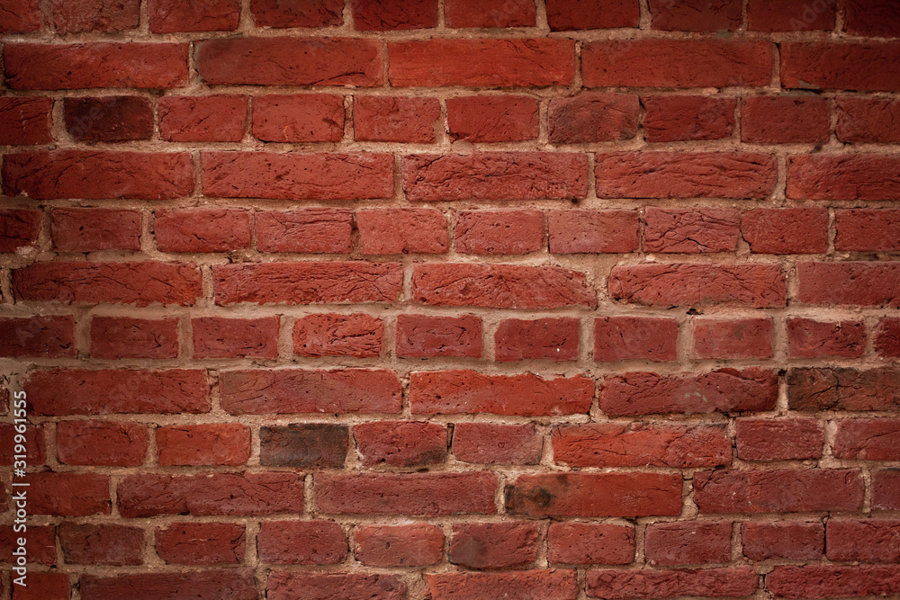 red brick wall, close up red brick wall, close up