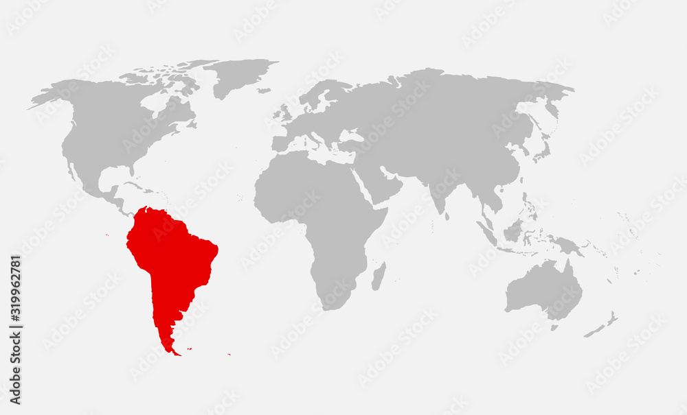 World map vector South America info graphic World map vector South America info graphic