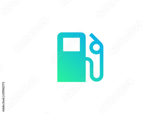 Fuel Icon. Gas station vector web icon isolated on white background, EPS 10, top view