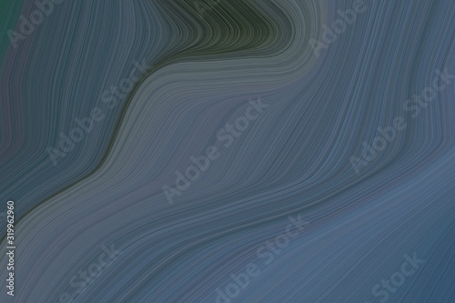 abstract artistic with modern waves background design with dark slate gray, very dark blue and slate gray color