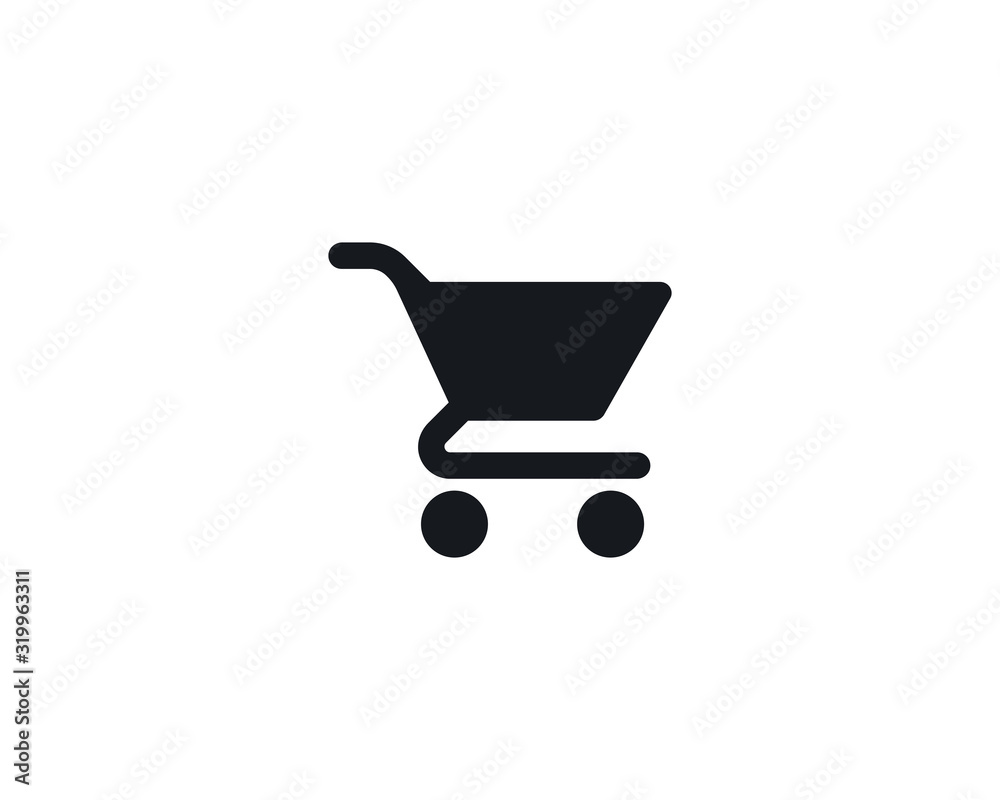 Shopping Cart vector web icon isolated on white background, EPS 10, top view Shopping Cart vector web icon isolated on white background, EPS 10, top view