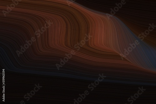 fluid artistic waves with modern curvy waves background design with very dark pink, black and old mauve color