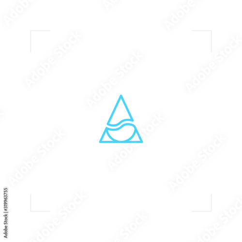  water drop logo triangle design