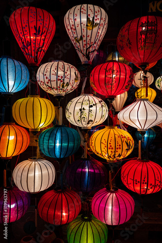 Colorful Lanterns displayed at Hoi An  Vietnam