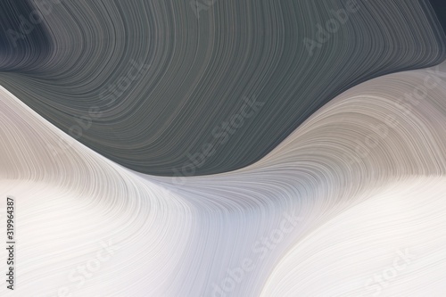 artistic wave fluid lines with elegant curvy swirl waves background design with light gray, dark slate gray and dim gray color