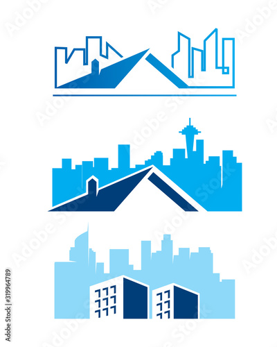 Home and city building logo 