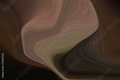 artistic wave fluid lines with elegant curvy swirl waves background illustration with very dark pink, pastel brown and old mauve color