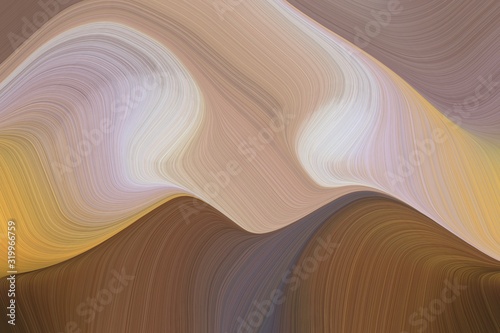 artistic wave fluid lines with smooth swirl waves background illustration with rosy brown, light gray and brown color