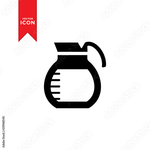 Coffee pot icon vector. Simple design on white background. © myupoo