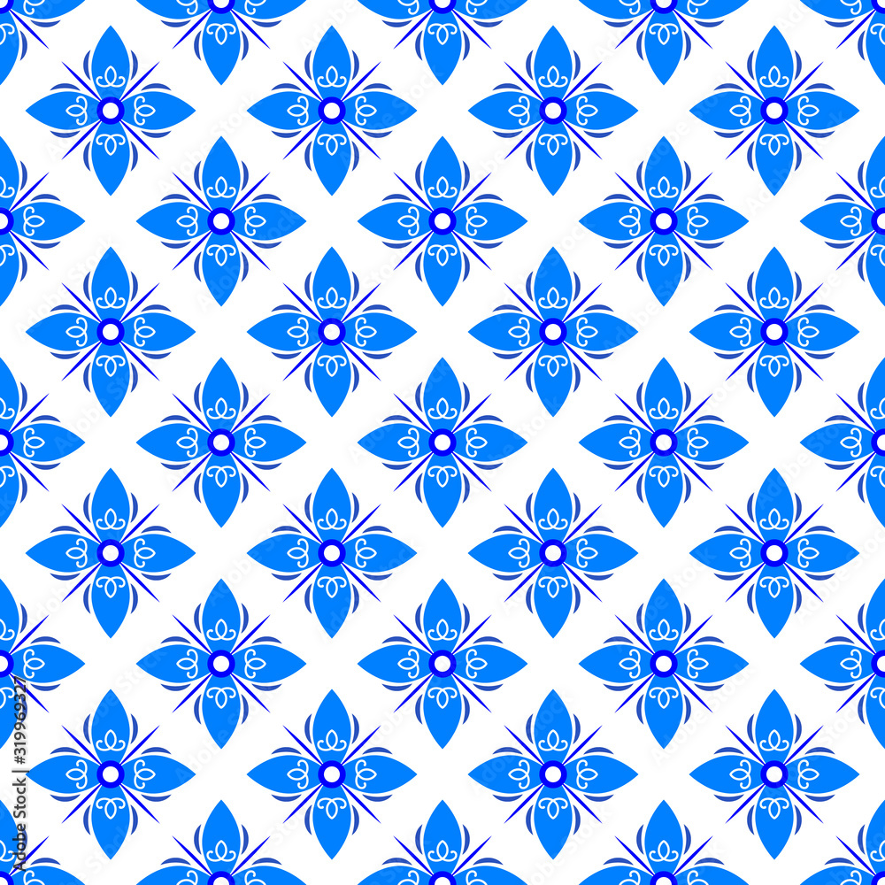Azulejos portuguese traditional ornamental tile