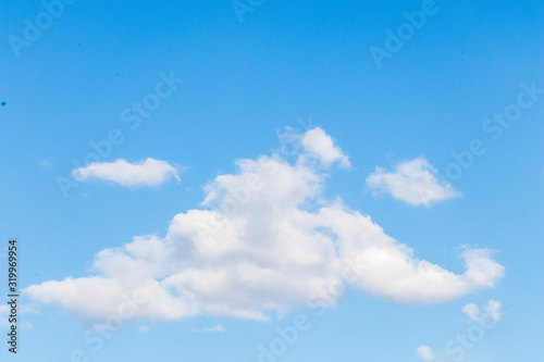 image of beautiful blue sky and white clouds background.