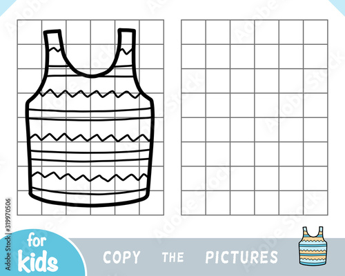 Copy the picture, game for children, Vest
