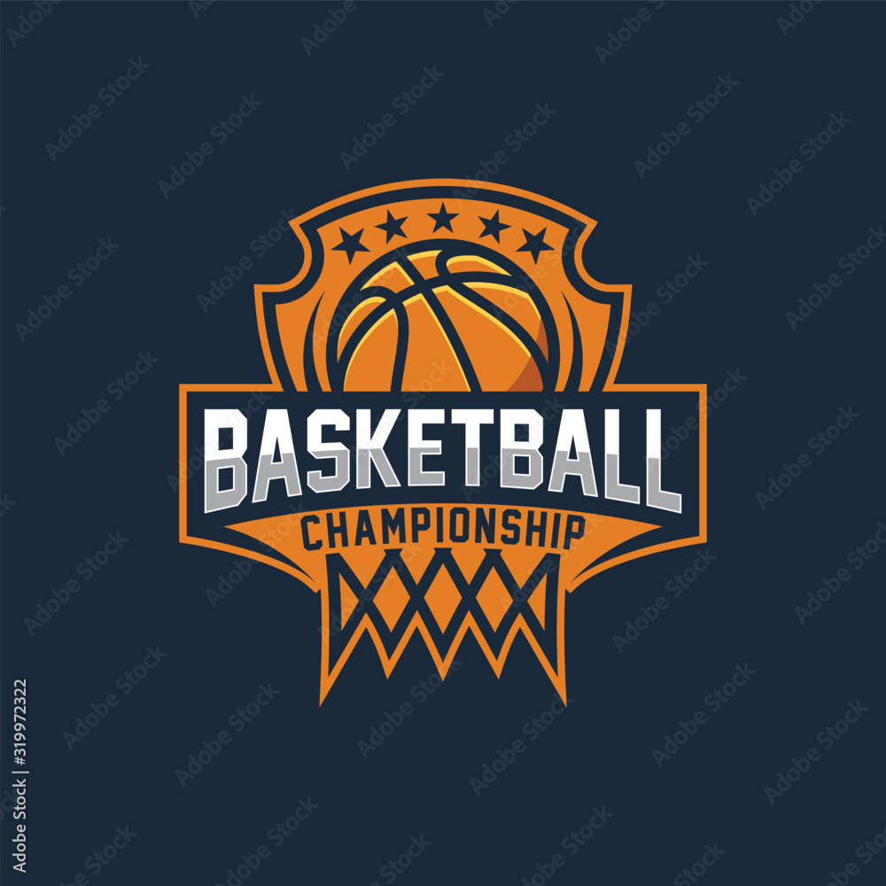 Basketball logo emblem. Basketball Team Sport Logo. arena, badge ...