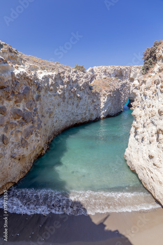 Papafragas cove and beach in Milos island, Cyclades, Greece. photo