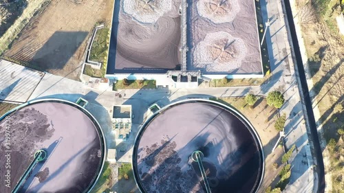 aerial view of treatment plant ind denizli organize photo