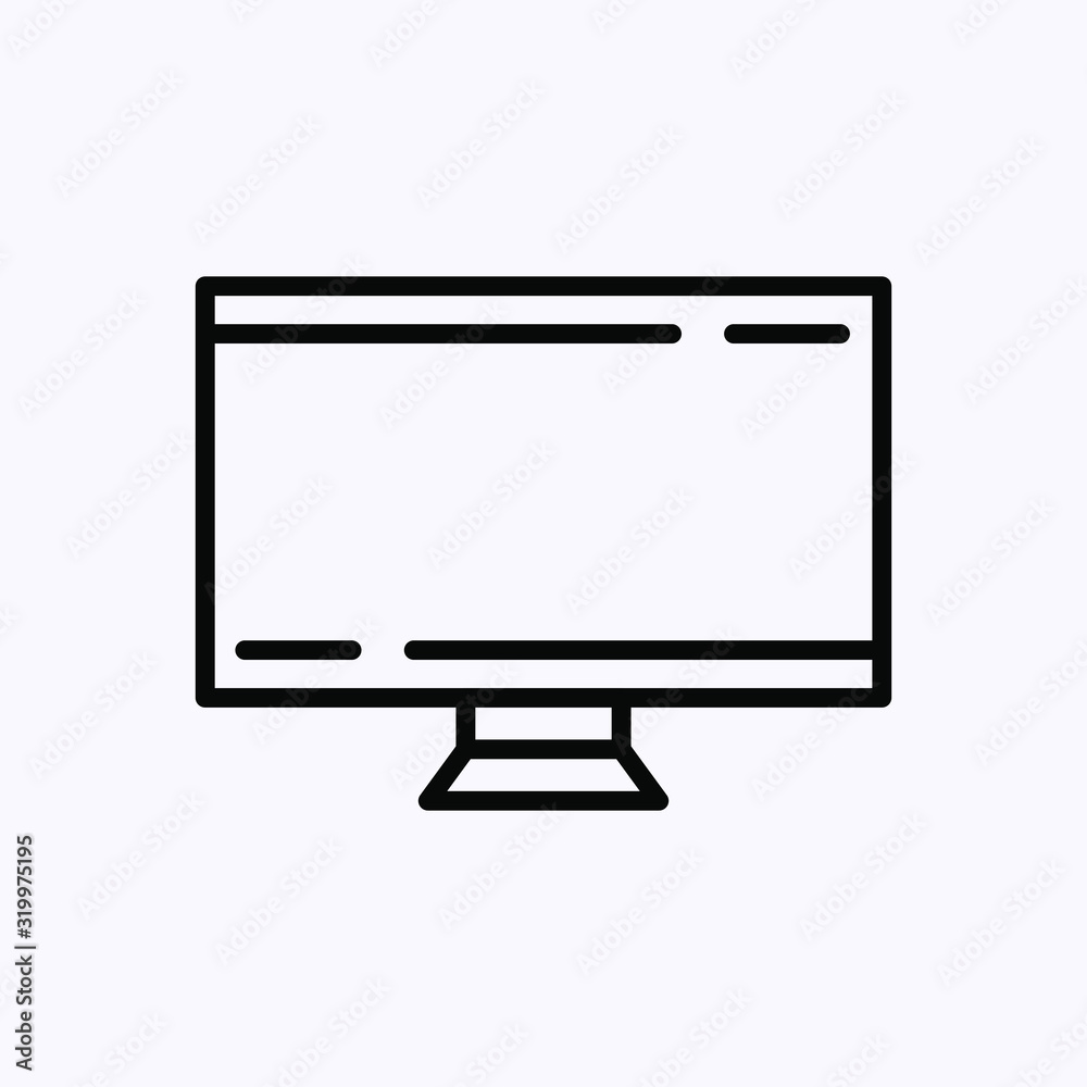 Thin Icon Isolated on white background Thin Icon Isolated on white background