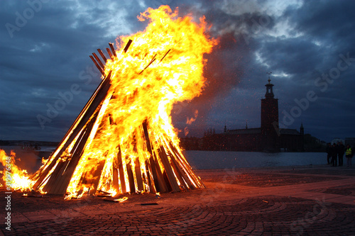 Photography Valborgseld på Riddarholmen i Stockholm