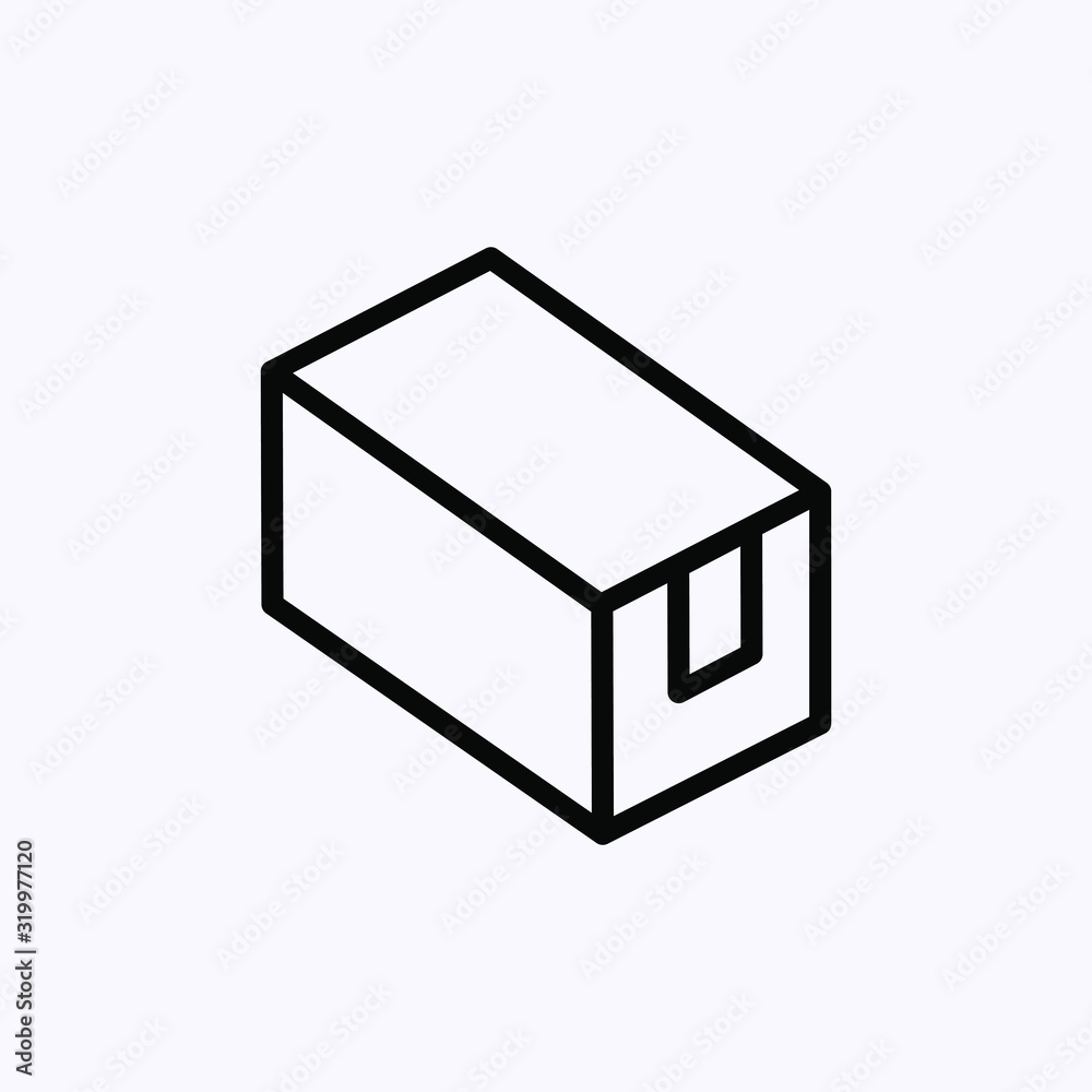 package box icon thin line package box icon thin line