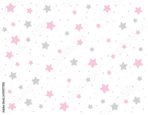 Seamless stars pattern background, vector - illustrator