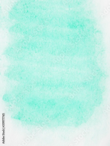 Green abstract watercolor texture background.