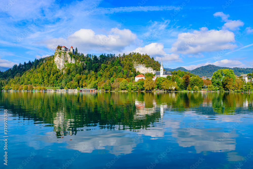Lake Bled, a popular tourist destination in Slovenia