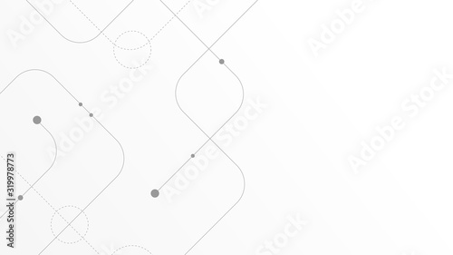Abstract geometric Circuit connect lines and dots.Simple technology graphic background.Illustration Vector design Network technology and Connection concept.
