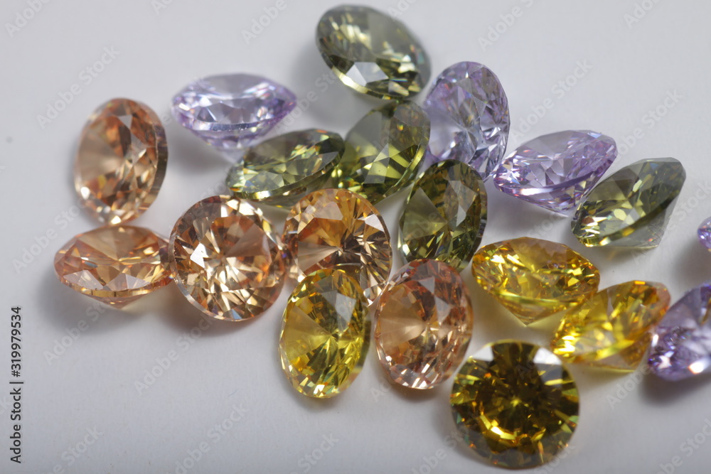 custom made wallpaper toronto digitalClose up shot of beautiful multi color crystal zirconia diamonds beads for jewelry